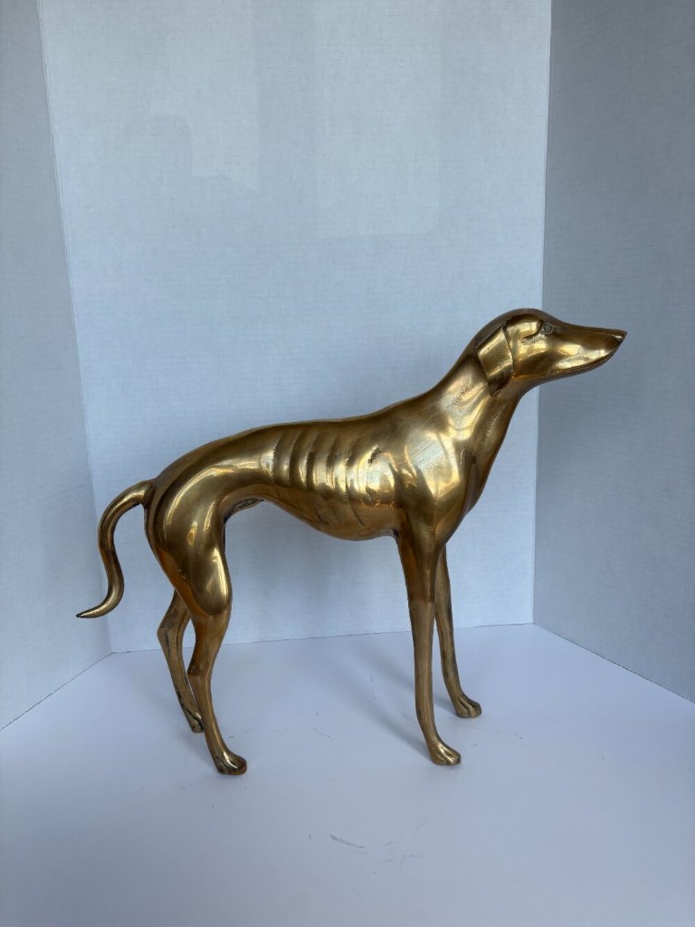 Vintage Brass Whippet/Greyhound Statuette - Picture 4 of 6
